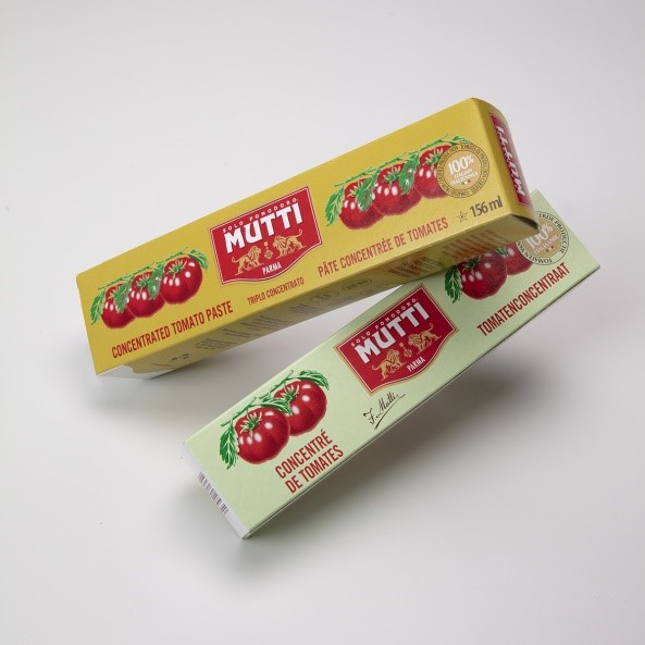 Astuccio Concentrato Mutti per il mercato Canadese